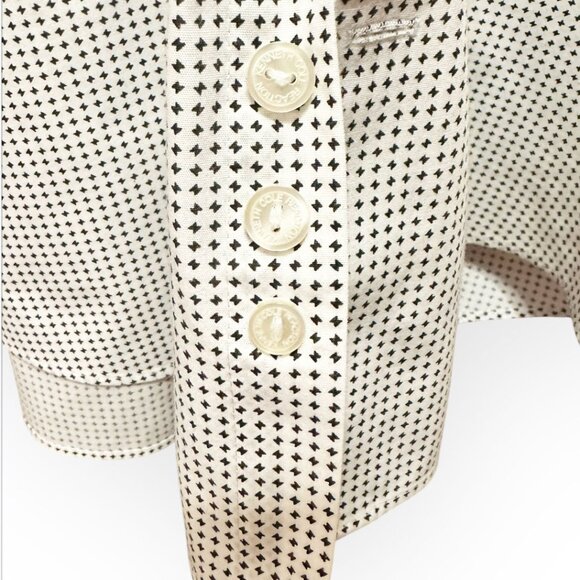 ☆ Mens Kenneth Cole Reaction Long Sleeve Button Up Dress Shirt Size 17.5 Blk/Wht - Picture 6 of 11
